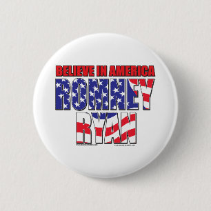 Badge Rond 5 Cm Mitt Romney et Paul Ryan
