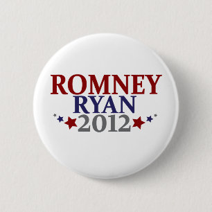 Badge Rond 5 Cm Mitt Romney Paul Ryan 2012