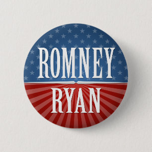 Badge Rond 5 Cm Mitt Romney Paul Ryan 2012