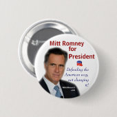 Badge Rond 5 Cm Mitt Romney pour le président (Devant & derrière)