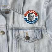 Badge Rond 5 Cm Mitt Romney pour le président 2012 (En situation)