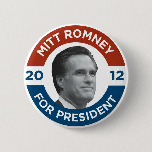 Badge Rond 5 Cm Mitt Romney pour le président 2012