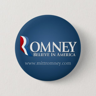 Badge Rond 5 Cm Mitt Romney pour le président 2012