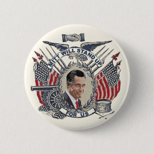 Badge Rond 5 Cm Mitt Romney représente les États-Unis
