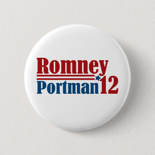 Badge Rond 5 Cm Mitt Romney Rob Portman 2012