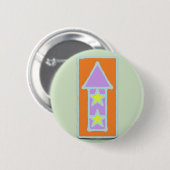 BADGE ROND 5 CM MITTENS - ROCKET (Devant & derrière)