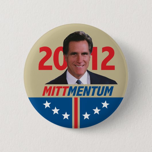 Badge Rond 5 Cm Mittmentum Mitt Romney 2012 (Devant)