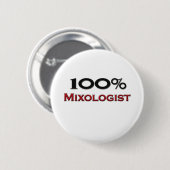 Badge Rond 5 Cm Mixologist de 100 pour cent (Devant & derrière)
