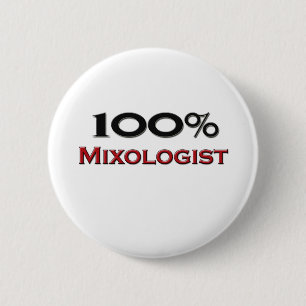 Badge Rond 5 Cm Mixologist de 100 pour cent