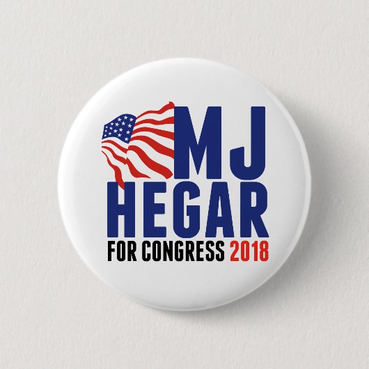 Badge Rond 5 Cm MJ Hegar pour le Congrès 2018 (Devant)