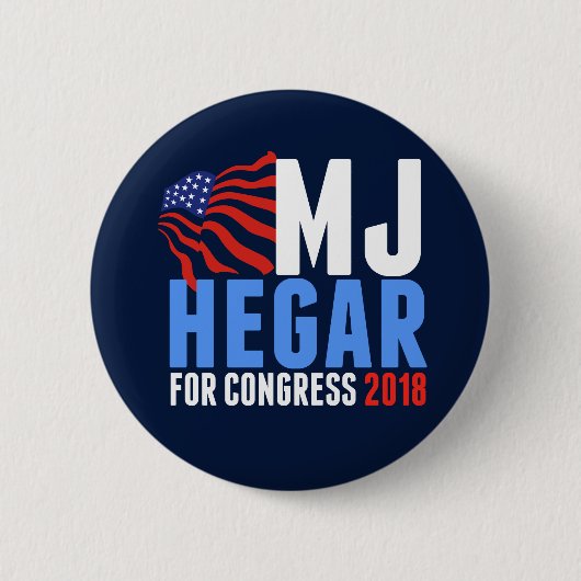 Badge Rond 5 Cm MJ Hegar pour le Congrès 2018 (Devant)