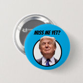 Badge Rond 5 Cm Mlle Me Yet ? Donald Trump (Devant & derrière)