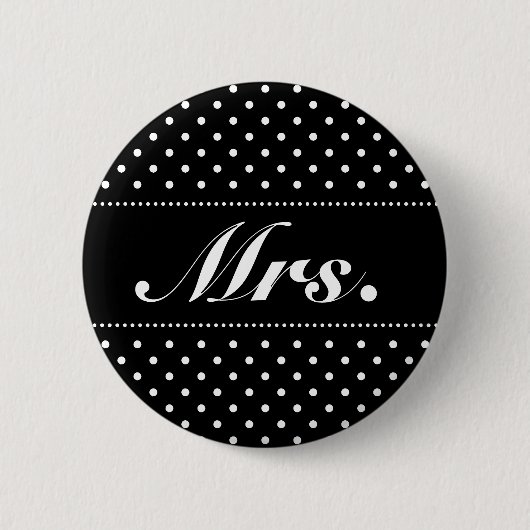 Badge Rond 5 Cm Mme bouton de pinback pour la jeune mariée (Devant)
