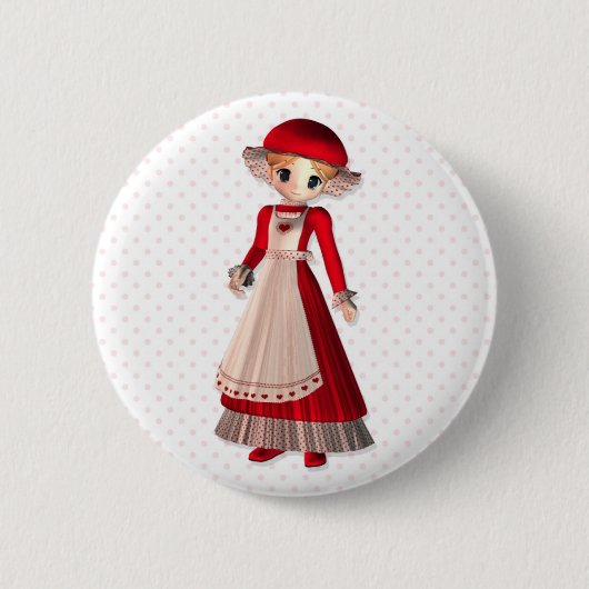 Badge Rond 5 Cm Mme Claus (Devant)