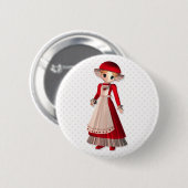 Badge Rond 5 Cm Mme Claus (Devant & derrière)