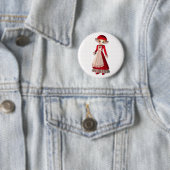 Badge Rond 5 Cm Mme Claus (En situation)