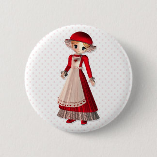 Badge Rond 5 Cm Mme Claus