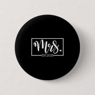 Badge Rond 5 Cm Mme. Épouse 2025 Mariée Mariage Épouse M. &