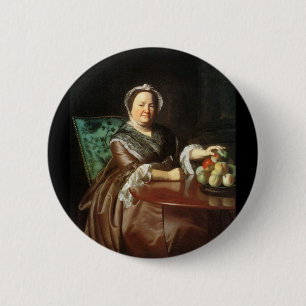 Badge Rond 5 Cm Mme Ezekial Goldthwait, par John Singleton Copley