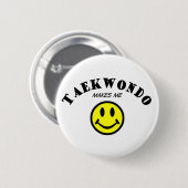 Badge Rond 5 Cm MMS : Le Taekwondo (Devant & derrière)