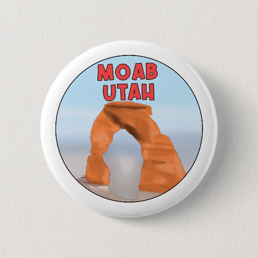 Badge Rond 5 Cm Moab Utah (Devant)