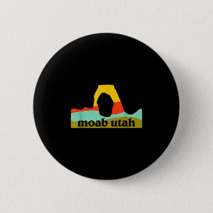 Badge Rond 5 Cm Moab utah arches parc national minimaliste emblème