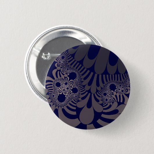 Badge Rond 5 Cm Mod bleu et argent (Devant & derrière)