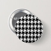 Badge Rond 5 Cm Mod de motif du pied-de-poule Pie-De-Poule (Devant & derrière)