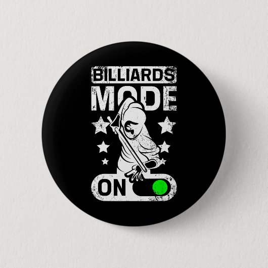 Badge Rond 5 Cm Mode Billard activé (Devant)