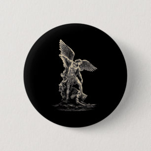 Badge Rond 5 Cm Mode chrétienne de rue religieuse Archange Michel