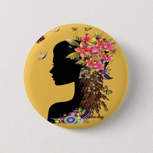 Badge Rond 5 Cm Mode Imaginaire pour dames (Devant)