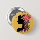 Badge Rond 5 Cm Mode Imaginaire pour dames (Devant & derrière)