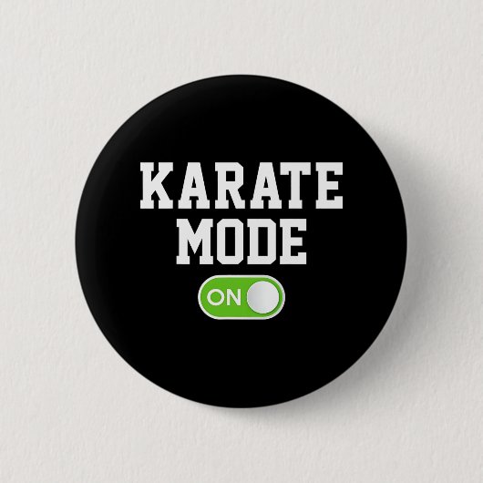 Badge Rond 5 Cm Mode Karate Sur Funny Karateka (Devant)