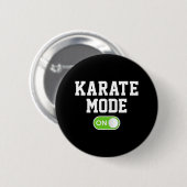 Badge Rond 5 Cm Mode Karate Sur Funny Karateka (Devant & derrière)