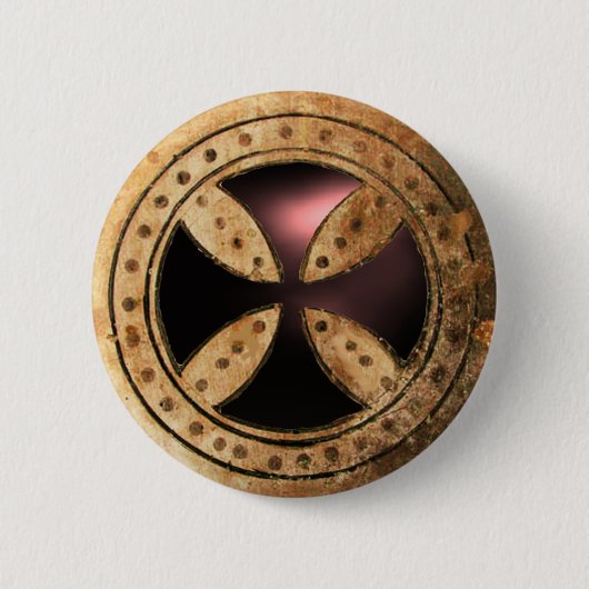 Badge Rond 5 Cm MODÈLE ANTIQUE TRAVERSÉ Gem en Onyx noir (Devant)