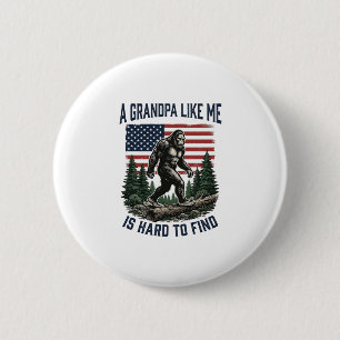 Badge Rond 5 Cm Modèle de chemise Bigfoot Grandpa Vintage Drapeau