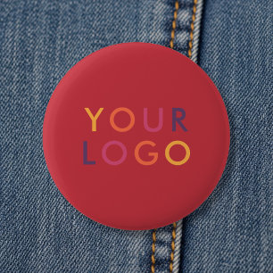 Badge Rond 5 Cm Modèle de marque de logo d'entreprise rouge