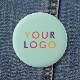 Badge Rond 5 Cm Modèle de marque de logo d'entreprise vert menthe