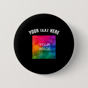 Badge Rond 5 Cm Modèle de photo de téléchargement de texte Garçons