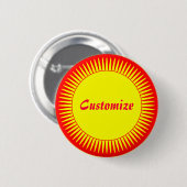 Badge Rond 5 Cm Modèle de rayon de Sun (Devant & derrière)