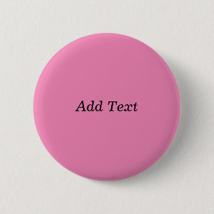 Badge Rond 5 Cm Modèle de texte personnalisable rose