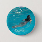 Badge Rond 5 Cm Modèle féminin natation Thunder_Cove (Devant)
