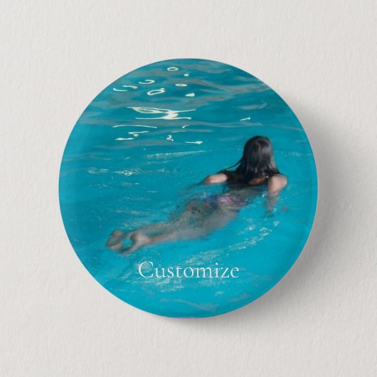 Badge Rond 5 Cm Modèle féminin natation Thunder_Cove (Devant)