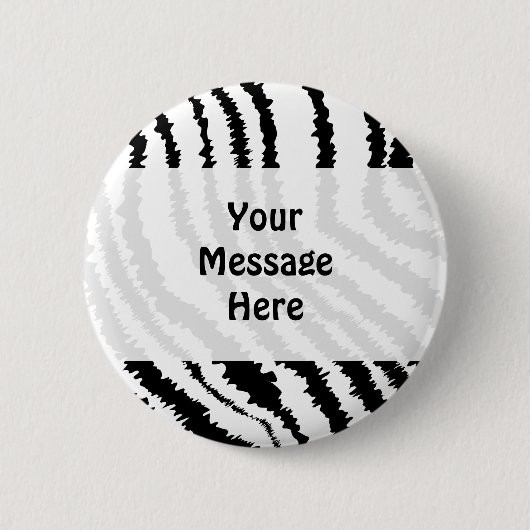 Badge Rond 5 Cm Modèle noir d'impression de zèbre (Devant)