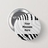 Badge Rond 5 Cm Modèle noir d'impression de zèbre (Devant & derrière)