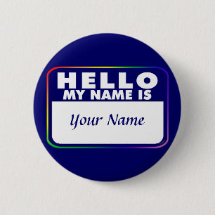 Badge Rond 5 Cm Modèle nommé d'étiquette