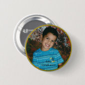 Badge Rond 5 Cm Modèle photo du cercle Feliz Cumpleanos (Devant & derrière)