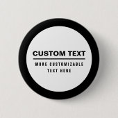 Badge Rond 5 Cm Modèle texte personnalisé en gras (Devant)
