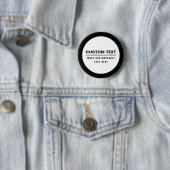 Badge Rond 5 Cm Modèle texte personnalisé en gras (En situation)