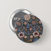 Badge Rond 5 Cm Modèle William Morris Evenlode : Vintage Moody (Devant & derrière)